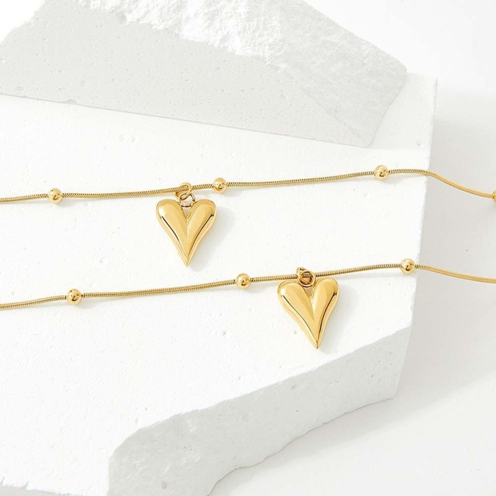 18K Gold Heart Necklace*Minimalist Necklace*Waterproof and Sweatproof - Picture 4 of 6